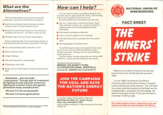 Fact Sheet: The Miners' Strike (Leaflet)