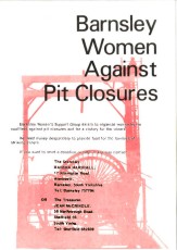 Barnsley Women Against Pit Closures Leaflet