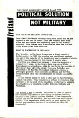 Ireland: The Young Communist League Calls for: Political Solution Not Military