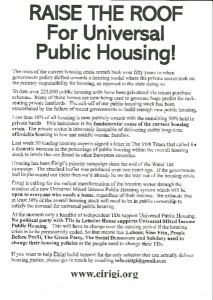 Raise the Roof for Universal Public Housing!