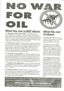 No War for Oil