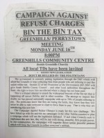 Bin the Bin Tax: Greenhills/Perrystown Meeting