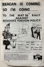 Reagan Is Coming So I'm Going… To The May 26th Rally Against Reagan's Foreign Policy