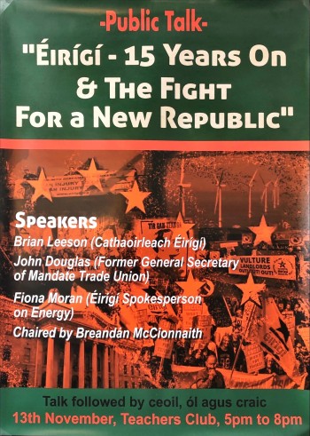 Public Talk: Éirígí – 15 Years On & The Fight For a New Republic