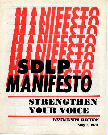 SDLP Election Manifesto, Westminster Election, 1979