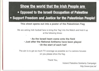 Show the World that the Irish People Are Opposed to Israeli Occupation of Palestine