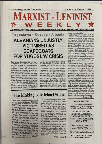 Marxist-Leninist Weekly, Vol. 19, No. 8