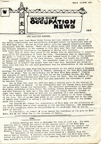 Wood Quay Occupation News, No. 2