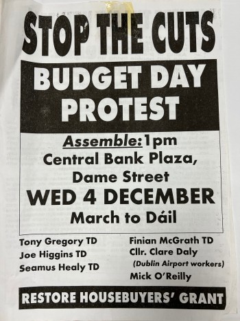 Stop The Cuts: Budget Day Protest