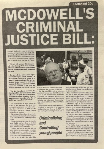 McDowell's Criminal Justice Bill
