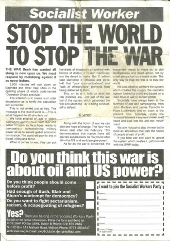 Stop the World to Stop the War