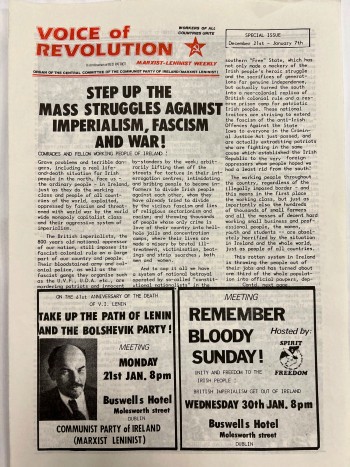 Voice of Revolution (Marxist-Leninist Weekly), Special Issue, December 21st – January 7th