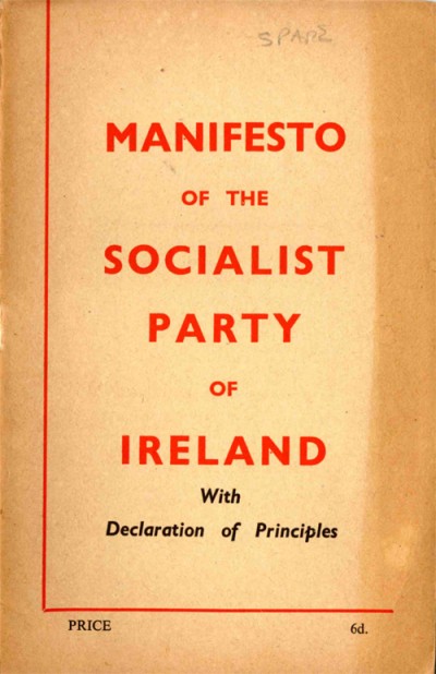 Manifesto of the Socialist Party of Ireland with Declaration of Principles