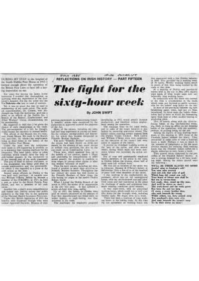 The Fight for the Sixty-Hour Week