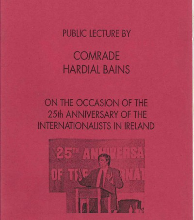 Public Lecture by Comrade Hardial Bains