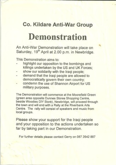 Co. Kildare Anti-War Group Demonstration