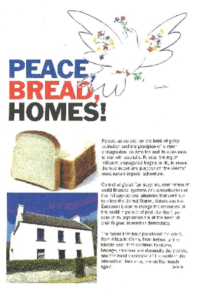 Peace, Bread, Homes!