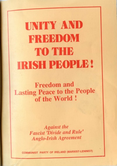 Unity and Freedom to the Irish People!