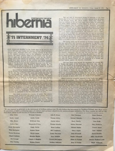 Hibernia - Internment [Supplement]