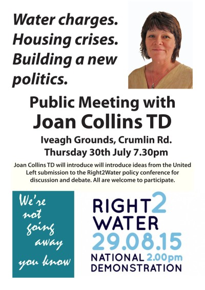 Water Charges. Housing Crisis. Building a New Politics.