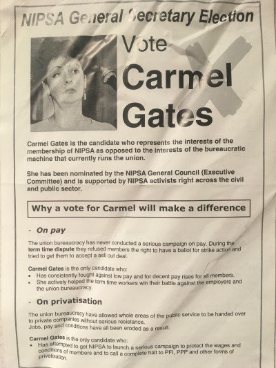 NIPSA General Secretary Election: Vote Carmel Gates