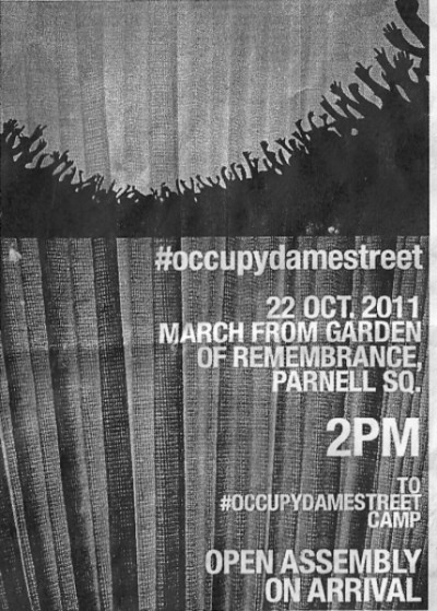#Occupy­Dame­Street 22 Oct. 2011 — March from Garden of Remembrance, Parnell Sq.