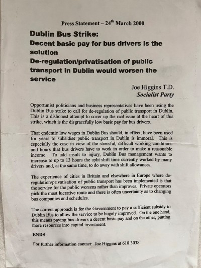 Dublin Bus Strike: Decent Basic Pay for Bus Drivers Is The Solution