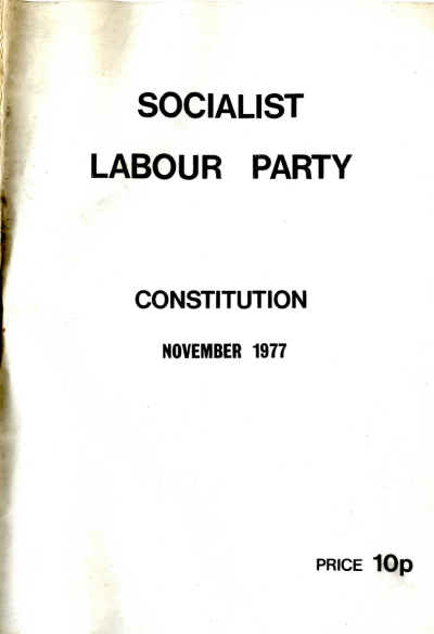 Socialist Labour Party Constitution