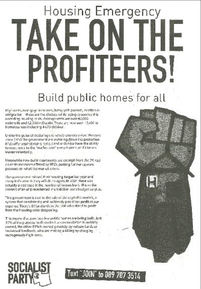 Housing Emergency: Take On The Profiteers!