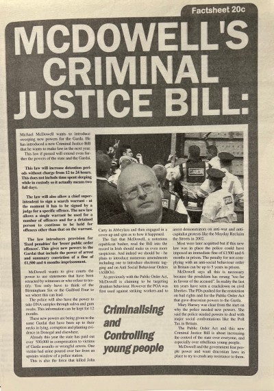 McDowell's Criminal Justice Bill