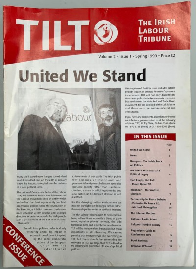 TILT (The Irish Labour Tribune), Vol. 2, No. 1