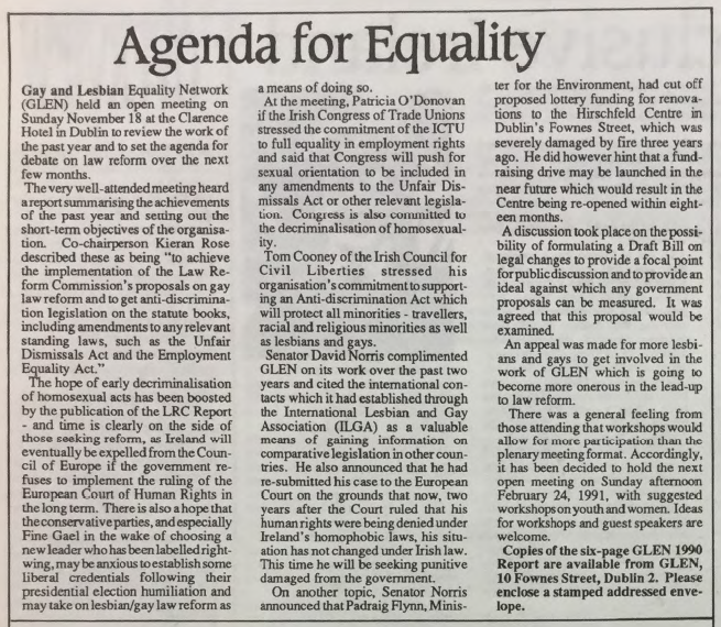 GCN Article: Agenda for Equality