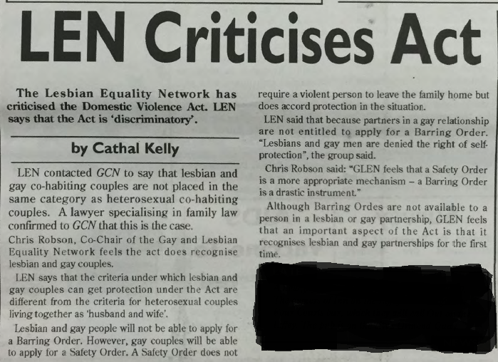 GCN Article: LEN Criticises Act