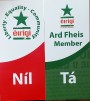 Ard Fheis Voting Card