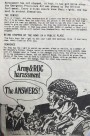 Army and RUC Harrassment: The Answers