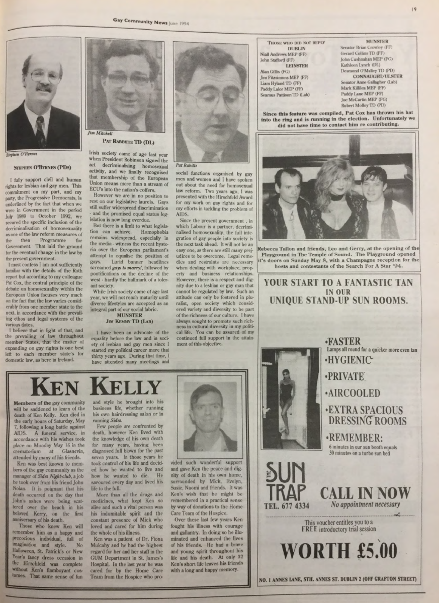 "Some of Them Want Your Vote!", from Gay Community News, No. 63, June 1994, p. 19.